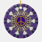 Décoration En Céramique Panneau de paix violet et or (Dos)