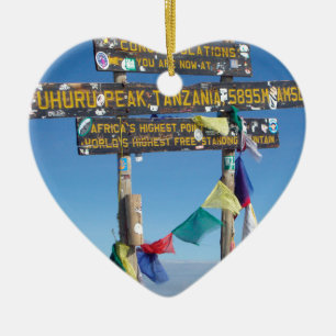 Décoration En Céramique Panneau indicateur au sommet du Kilimanjaro kenya