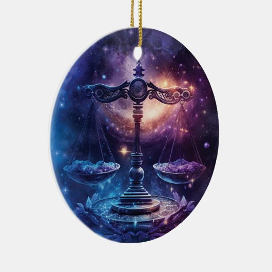 Décoration En Céramique Panneau Libra Zodiac Aquarelle Design (Droite)