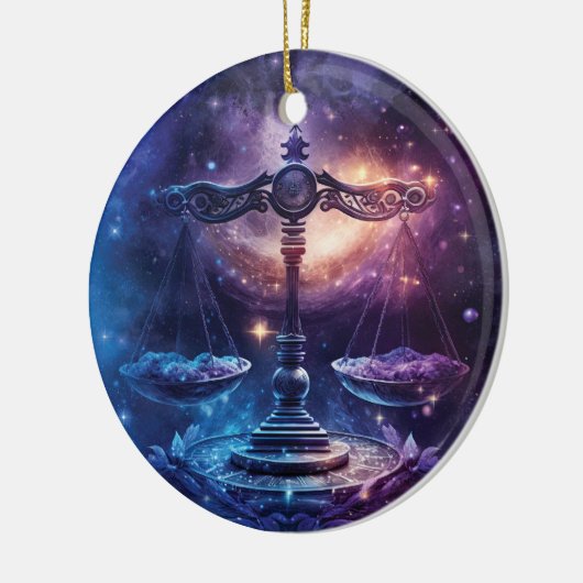 Décoration En Céramique Panneau Libra Zodiac Aquarelle Design (Gauche)