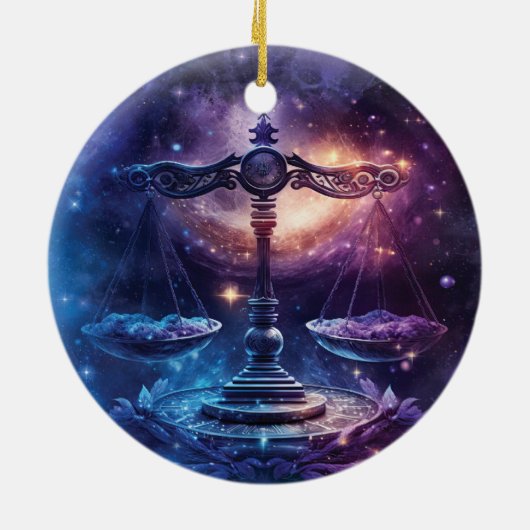 Décoration En Céramique Panneau Libra Zodiac Aquarelle Design (Dos)