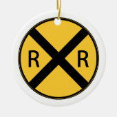 Décoration En Céramique Panneau routier Traversée ferroviaire (Devant)