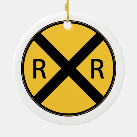 Décoration En Céramique Panneau routier Traversée ferroviaire (Dos)