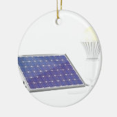 Décoration En Céramique Panneau solaire et ampoule (Gauche)
