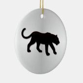 Décoration En Céramique Panthère noire sur argent (Droite)