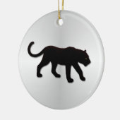 Décoration En Céramique Panthère noire sur argent (Gauche)