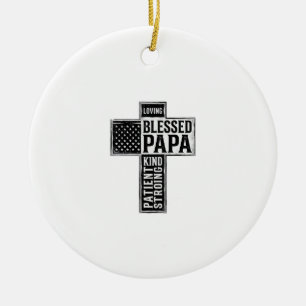 Décoration En Céramique Papa béni Croix Christian Vintage Typographie De