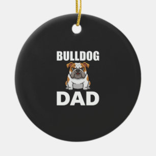 Décoration En Céramique Papa Bouledogue Dessin Animé Amateur de Chien