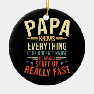 Décoration En Céramique Papa connaît tout le meilleur Papa Funny Papa