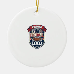 Décoration En Céramique Papa de football drapeau fier Badge vintage patrio