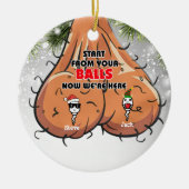 Décoration En Céramique Papa Drôle Sperm Commence À Tes Boules Maintenant (Devant)