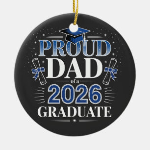 Décoration En Céramique Papa fier d'un diplômé de 2026 pour la fête des Pè