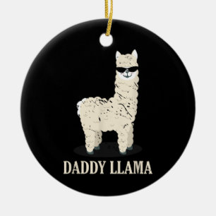 Décoration En Céramique Papa Lama Alpaga Amoureux Drôle des Animaux