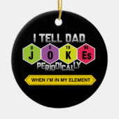 Décoration En Céramique Papa plaisante | Tableau périodique | Science | En (Devant)