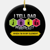 Décoration En Céramique Papa plaisante | Tableau périodique | Science | En (Dos)