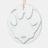 Décoration En Céramique Papier Coupe Chien Paw Et Forme Coeur (Gauche)