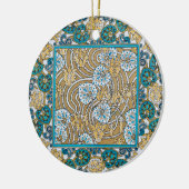 Décoration En Céramique papier peint bleu art nouveau cyclamen (Gauche)