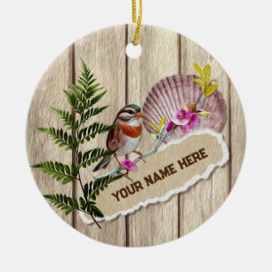 Décoration En Céramique Papier tordu rustique Peinture à huile de bois Per