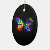 Décoration En Céramique Papillon arc-en-ciel (Gauche)
