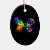 Décoration En Céramique Papillon arc-en-ciel (Dos)