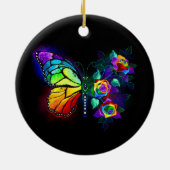 Décoration En Céramique Papillon arc-en-ciel (Dos)