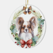Décoration En Céramique Papillon Christmas Wreath Festive Pup (Gauche)