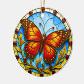 Décoration En Céramique Papillon de vitrail (Gauche)