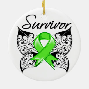 Décoration En Céramique Papillon survivant de Lymphome non-Hodgkins