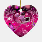 Décoration En Céramique papillons et coeurs (Dos)