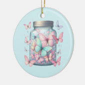 Décoration En Céramique Papillons Fantaisistes dans un Pot (Gauche)