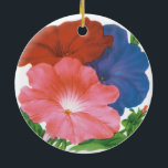 Décoration En Céramique Paquet de semences vintage Art Étiquette, Fleurs P<br><div class="desc">Illustration vintage emballage de semences étiquette publicité d'art mettant en vedette des couleurs mixtes plantes Petunia et fleurs. Faites pousser de belles fleurs de pétunia roses,  rouges et bleues dans votre jardin de printemps ou dans une ferme. Publicité d'antiquité pour Huth Seed Company,  Inc.,  San Antonio,  Texas.</div>