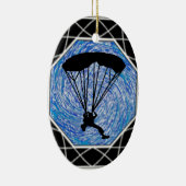 DÉCORATION EN CÉRAMIQUE PARACHUTISME DE CIEL BLEU (Droite)