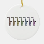 Décoration En Céramique Parade de saxophones en arc-en-ciel Art Amoureux d (Devant)