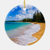 Décoration En Céramique Paradis tropical de la plage, Hawaï (Dos)