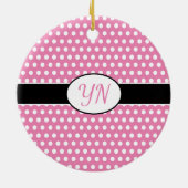 Décoration En Céramique Paraphe personnalisée rose mignon Pointe (Dos)