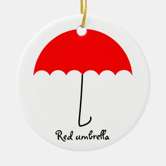 Décoration En Céramique Parapluie rouge (Devant)