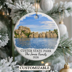 Décoration En Céramique Parc d'État de Custer personnalisé sur mesure Dako