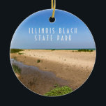 Décoration En Céramique Parc d'état Illinois Beach<br><div class="desc">La plage du Illinois Beach State Park</div>