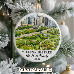 Décoration En Céramique Parc du Millénaire personnalisé, Illinois sur mesu