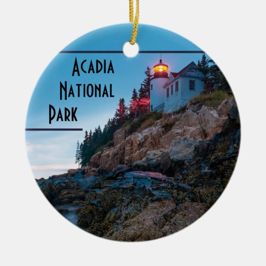 Décoration En Céramique Parc national Acadia Souvenir Noël (Devant)