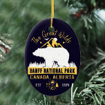 Décoration En Céramique Parc national Banff Canada Vintage en détresse<br><div class="desc">Parc national Banff Design en état de décoloration. Le parc est le premier parc national du Canada et fait partie du patrimoine mondial des parcs des Rocheuses du Canada.</div>