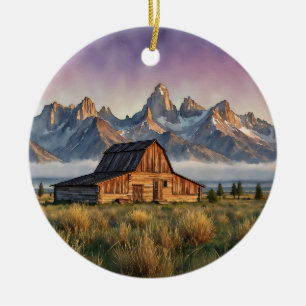 Décoration En Céramique Parc national de Grand Teton aquarelle