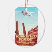 Décoration En Céramique Parc national de la forêt pétrifiée, Arizona. (Gauche)