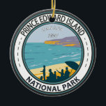 Décoration En Céramique Parc national de l'Île-du-Prince-Édouard Badge de<br><div class="desc">Design vectoriel du parc national de l'Île-du-Prince-Édouard. Le Park est situé le long de la rive nord de l'île,  face au golfe du Saint-Laurent.</div>