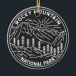 Décoration En Céramique Parc national des Rocheuses Colorado Monoline<br><div class="desc">Création d'oeuvres vectorielles Rocky Mountain. Le parc est connu pour le chemin Trail Ridge et le chemin Old Fall River,  des routes qui traversent des arbres de peuplier faux-tremble et des rivières.</div>