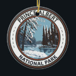 Décoration En Céramique Parc national du Canada Prince Albert Badge d'hive<br><div class="desc">Design vectoriel d'art vectoriel du parc national Prince Albert. Le parc est en grande partie une zone boisée et lacustre,  entrelacée de ruisseaux et de sentiers naturels.</div>