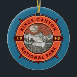 Décoration En Céramique Parc national Kings Canyon Mule Deer Retro Compass<br><div class="desc">Kings Canyon dessin vectoriel. Le parc est connu pour ses énormes séquoias,  notamment le géant General Grant Tree à Grant Grove.</div>