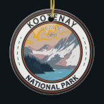 Décoration En Céramique Parc national Kootenay Insigne d'art de voyage Can<br><div class="desc">Design vectoriel du parc national Kootenay. Le parc fait partie du plus grand site du patrimoine mondial des parcs des Rocheuses du Canada,  qui comprend le parc national Banff et le parc national Jasper.</div>
