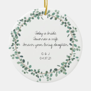 Décoration En Céramique Parents Mother Father of the Bride Thank You Gift