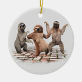 Décoration En Céramique Paresseux Dansant Drôle Dons Mignonnes Cadeaux Pou (Devant)